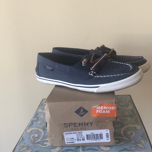 Sperry Shoes - Sperry Lounge Away navy sneakers women’s size 8.5